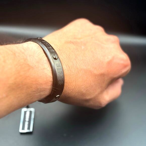 Philipp Plein PJ7AA17BL Mens Black Stainless Steel Hexagon Bracelet NIBWT - Picture 17 of 17